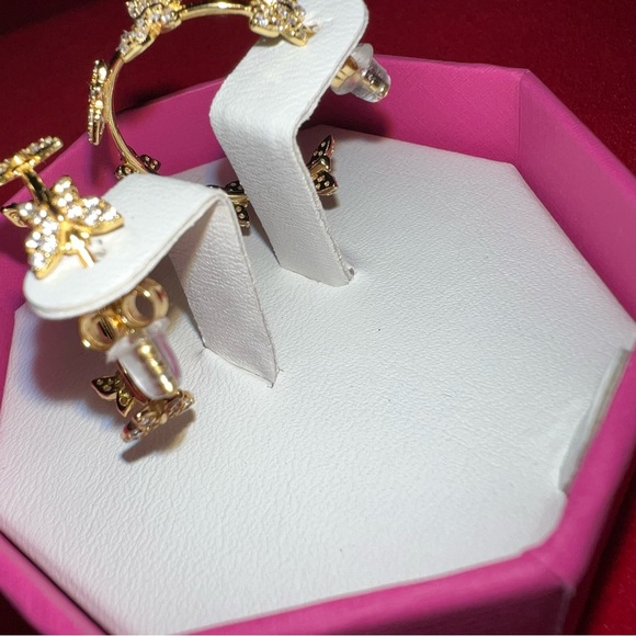 RACHEL ZOE BUTTERFLY EARRINGS (NIB - CUBIC ZIRCONIA & STERLING SILVER) - Picture 4 of 5